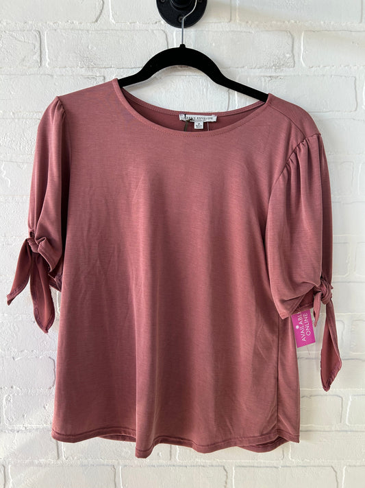 Top Short Sleeve By Green Envelope In Pink, Size: M