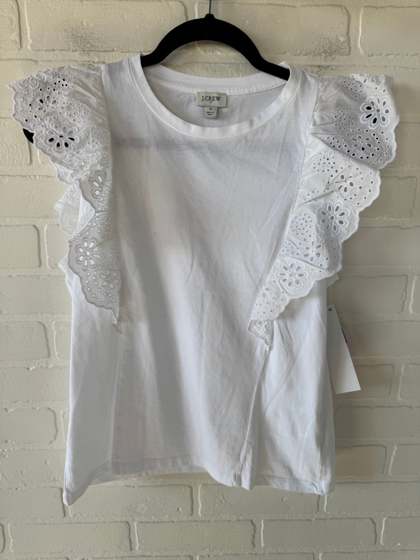 Top Short Sleeve By J. Crew In White, Size: S