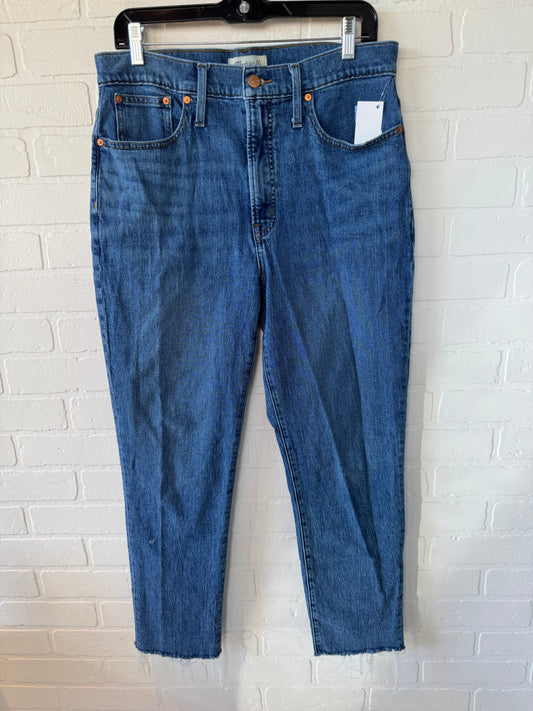 Jeans Straight By Madewell In Blue Denim, Size: 10