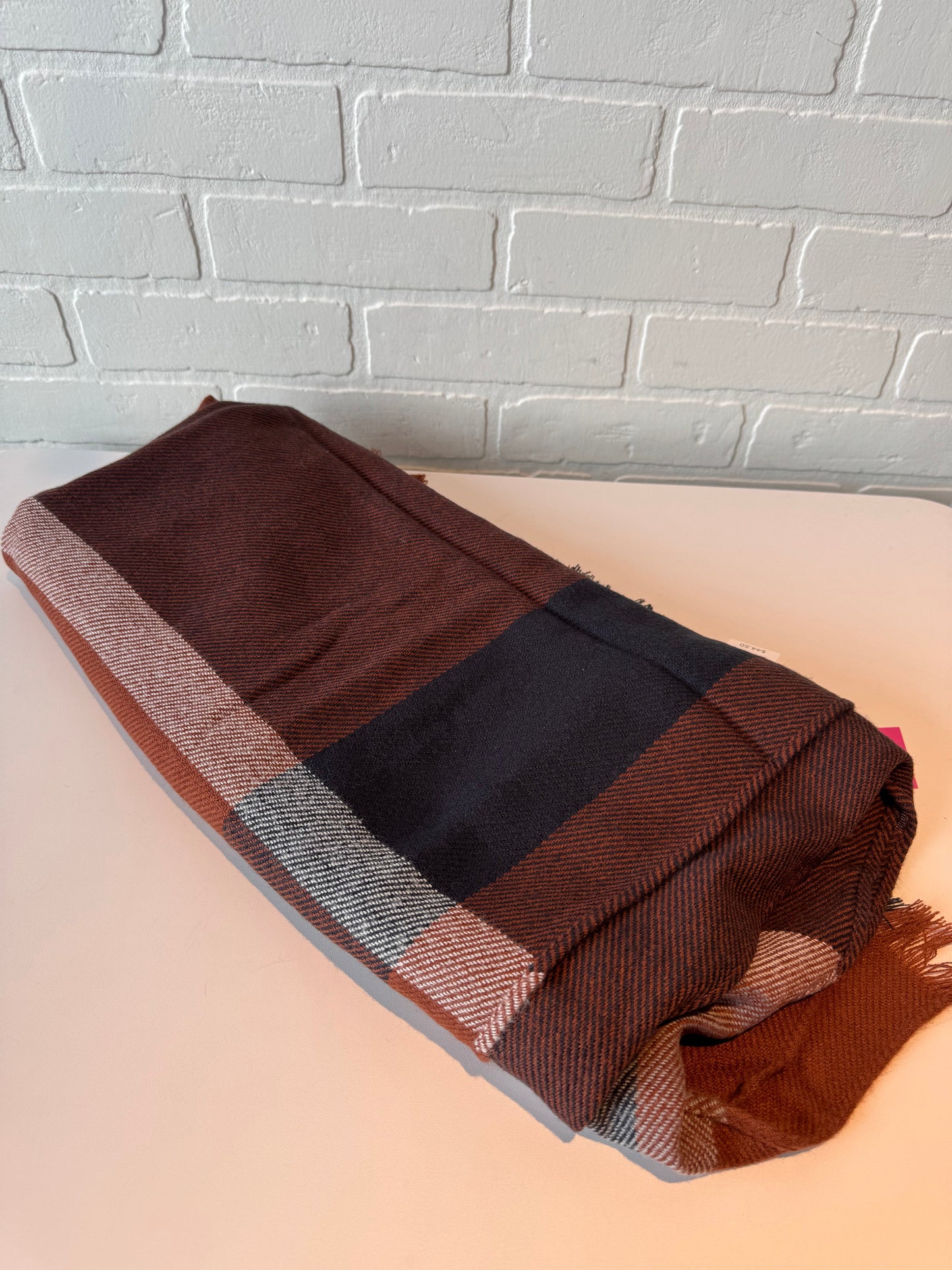 Scarf Winter By Loft In Brown & Cream