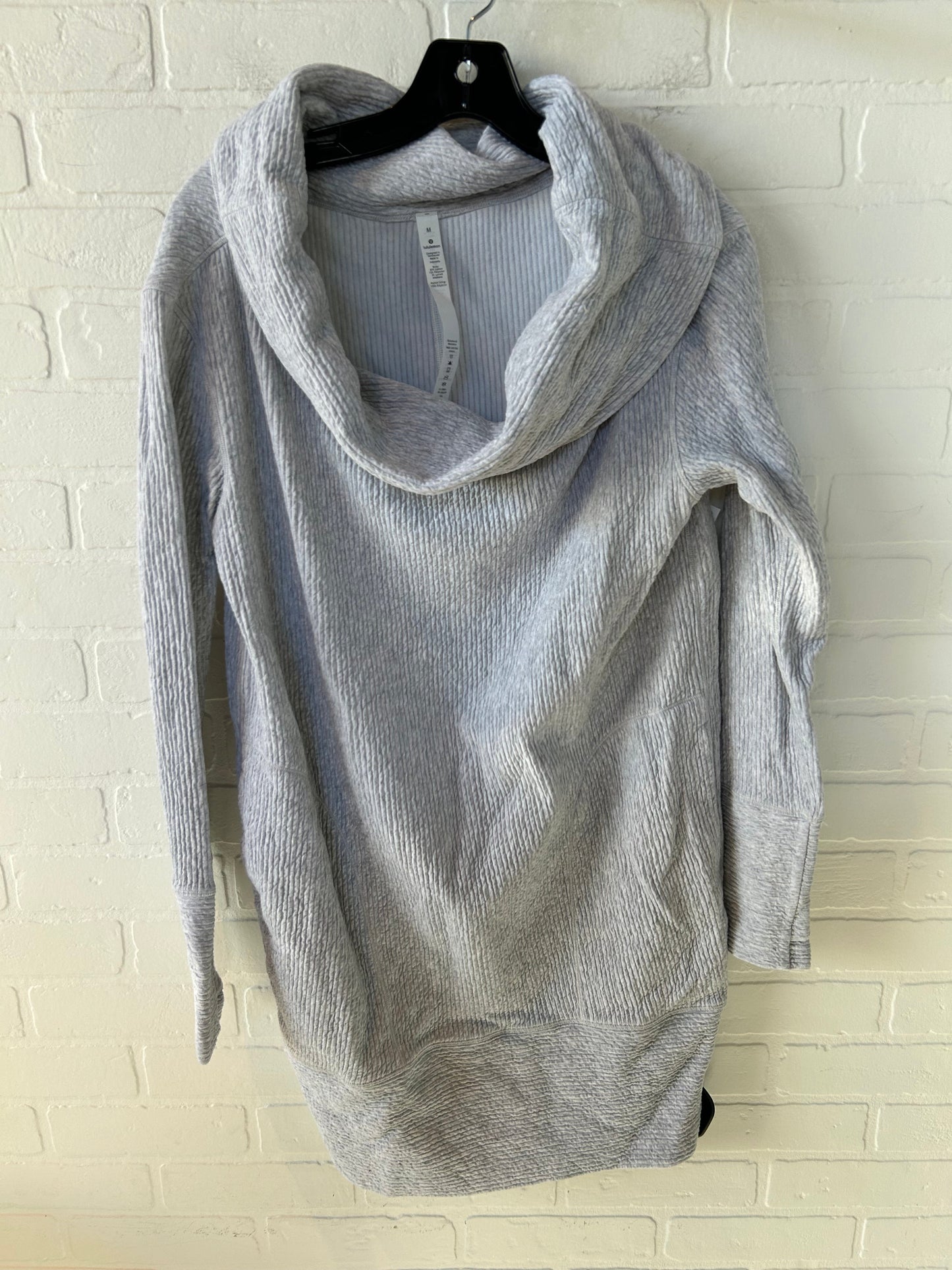 Athletic Sweatshirt Collar By Lululemon In Grey, Size: M