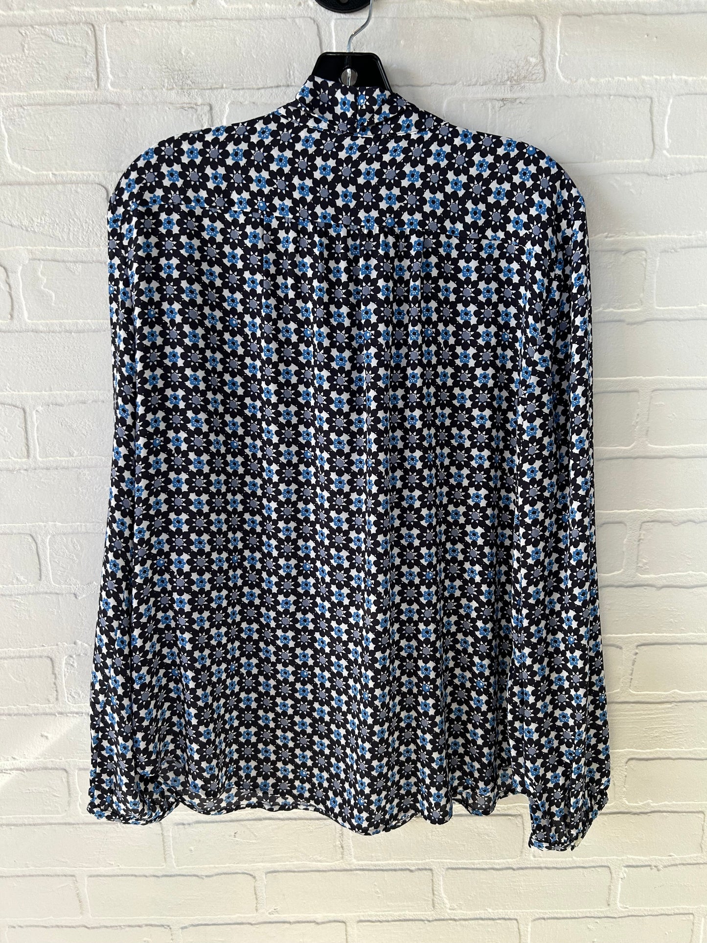 Top Long Sleeve By Loft In Blue & White, Size: L