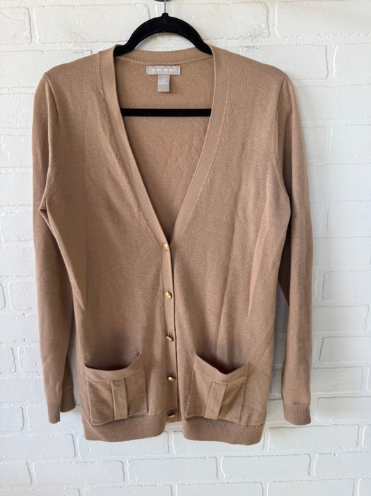 Sweater Cardigan By Banana Republic In Tan, Size: L