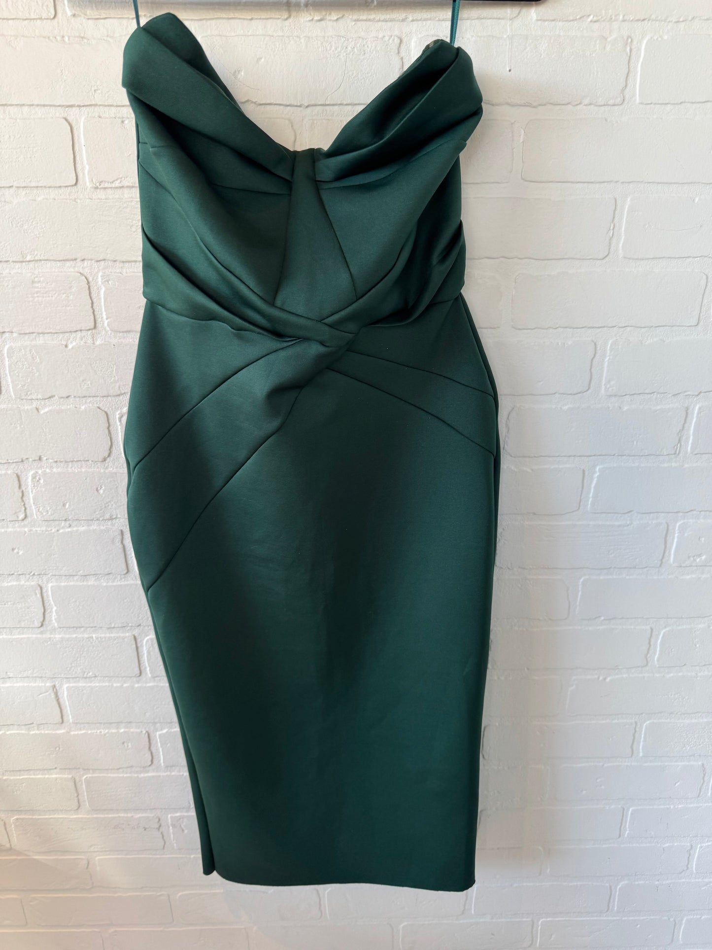 Dress Party Midi By Asos In Green, Size: S