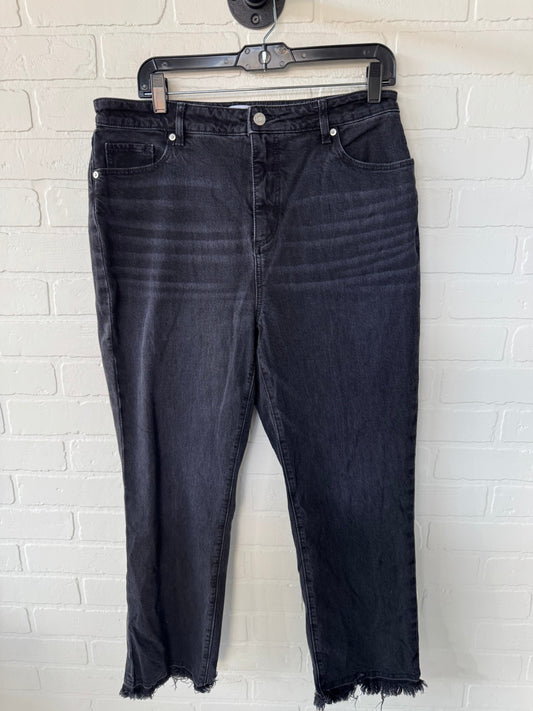 Jeans Cropped By Loft In Black Denim, Size: 10