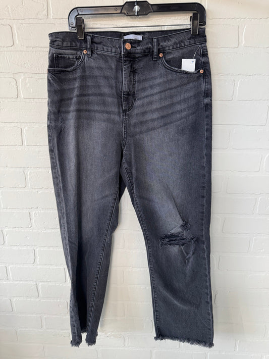 Jeans Cropped By Loft In Black Denim, Size: 10