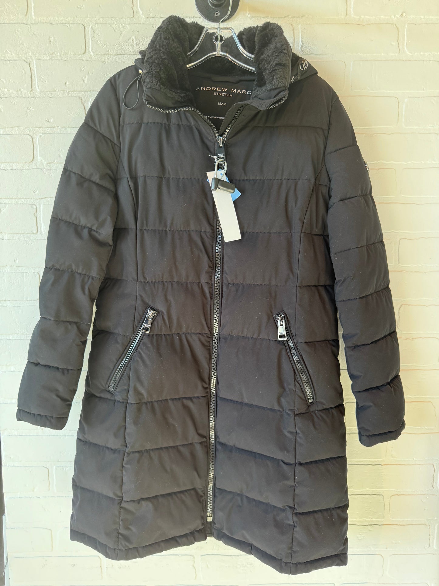 Coat Parka By Andrew Marc In Black, Size: M