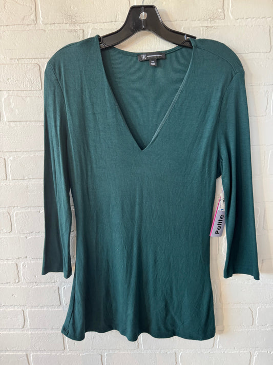 Top Long Sleeve Basic By Inc In Green, Size: Xlp