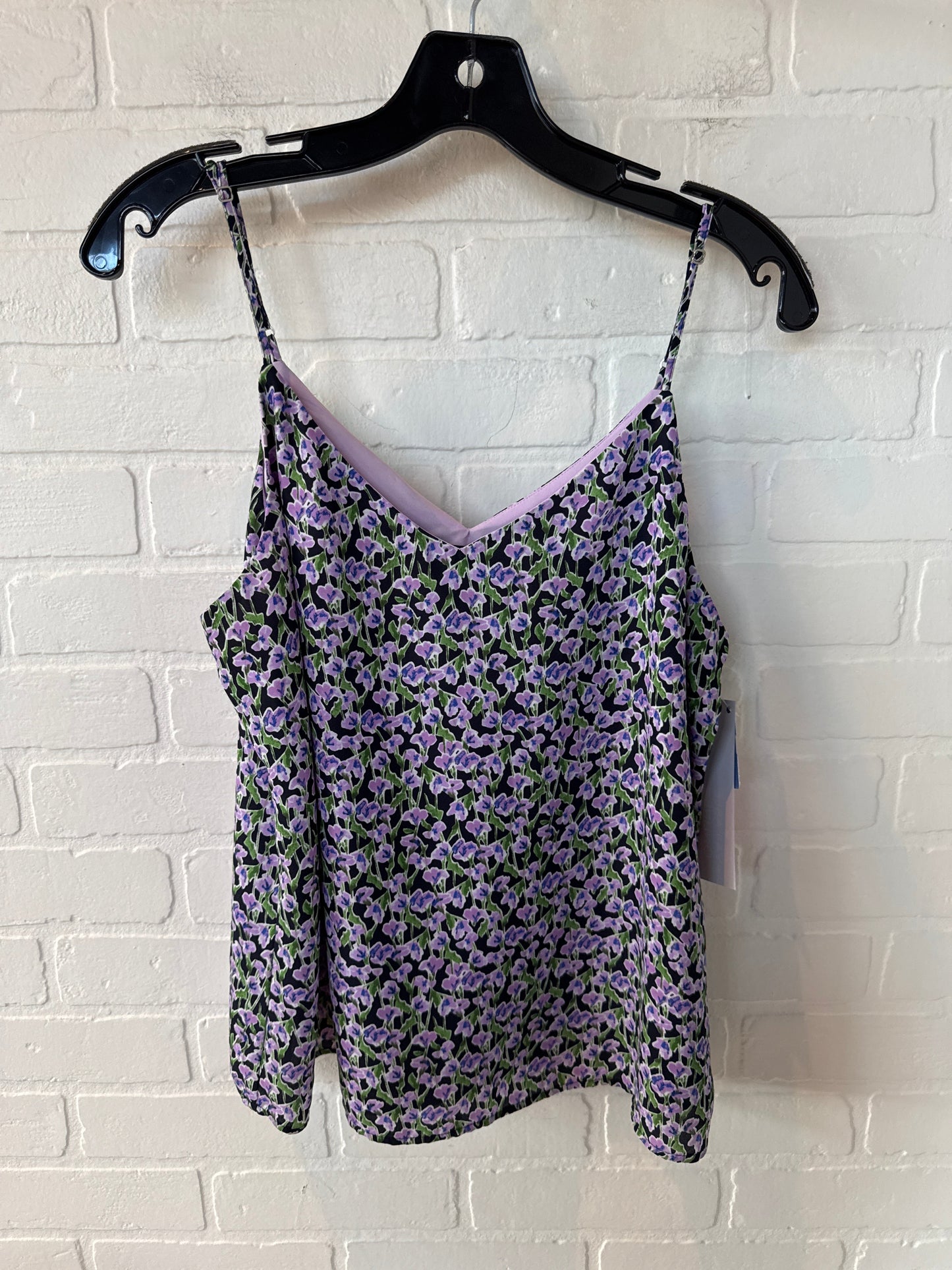 Top Sleeveless By Banana Republic In Black & Purple, Size: M