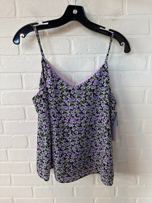 Top Sleeveless By Banana Republic In Black & Purple, Size: M