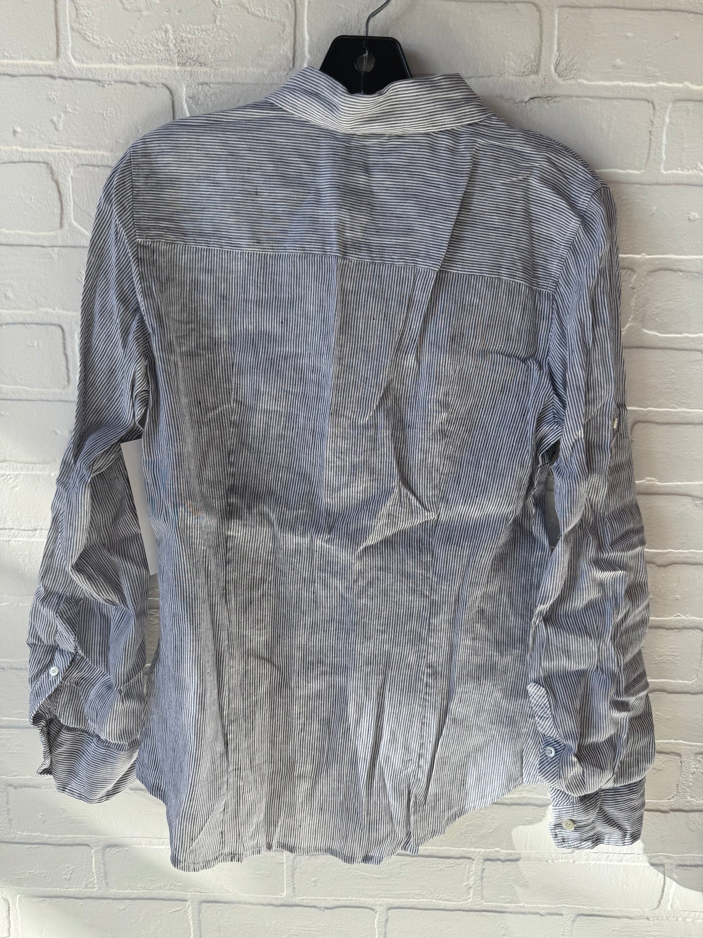 Top Long Sleeve By J. Crew In Grey & White, Size: M