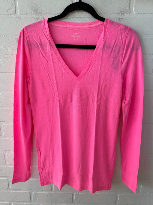 Top Long Sleeve Basic By J. Crew In Pink, Size: S