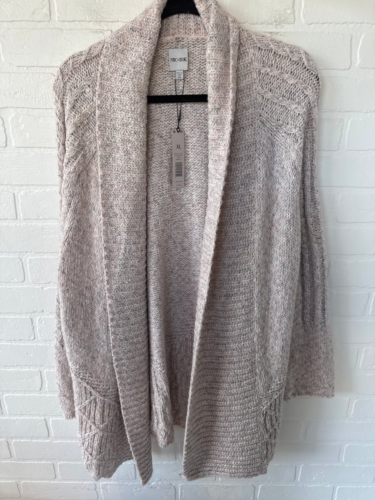 Sweater Cardigan By Nic + Zoe In Pink, Size: Xl