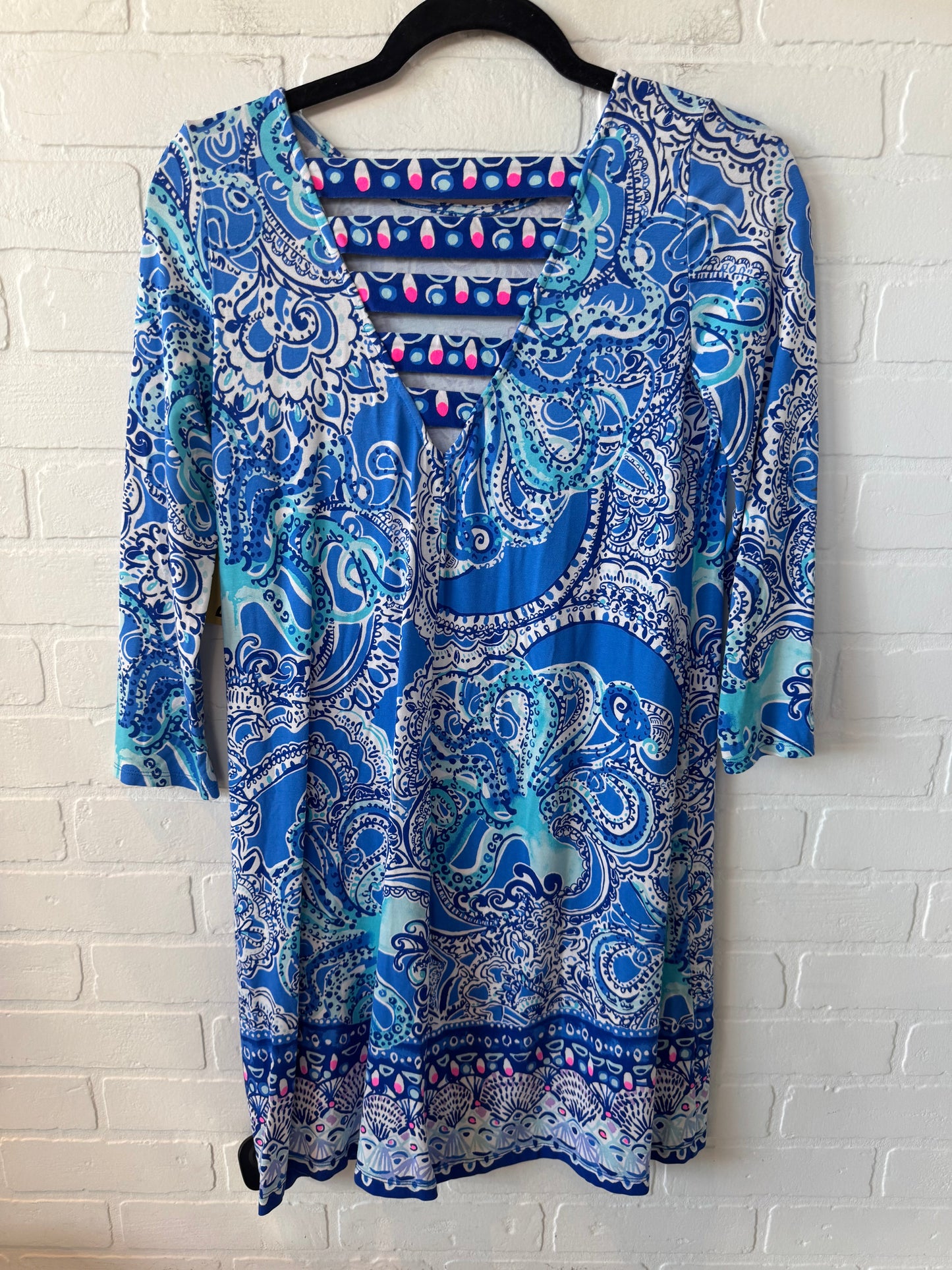 Dress Designer By Lilly Pulitzer In Blue & Pink, Size: Xs