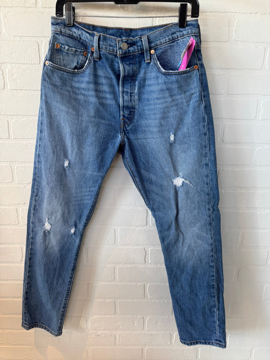 Jeans Straight By Levis In Blue Denim, Size: 6