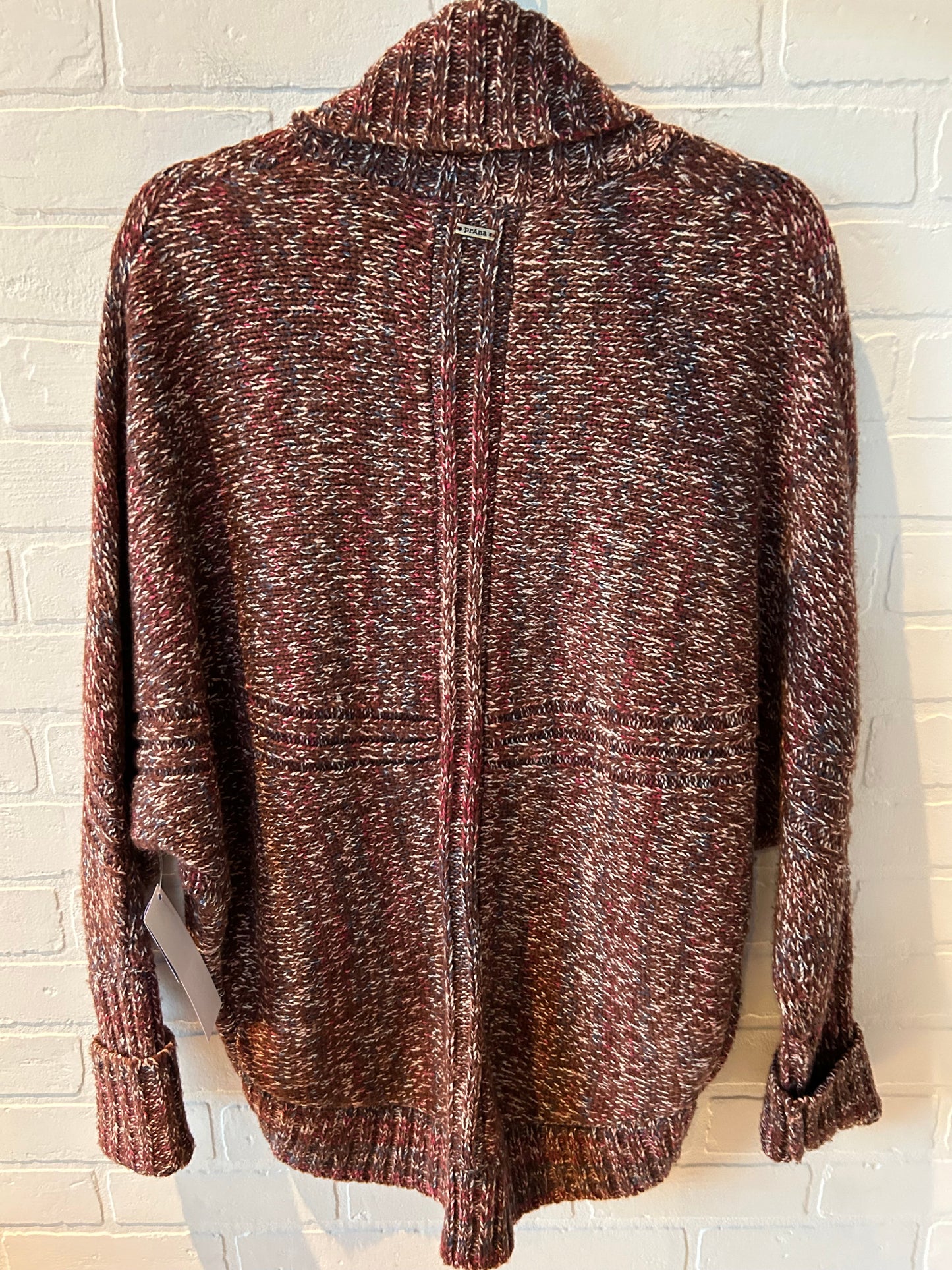 Sweater Cardigan By Prana In Brown & Pink, Size: S