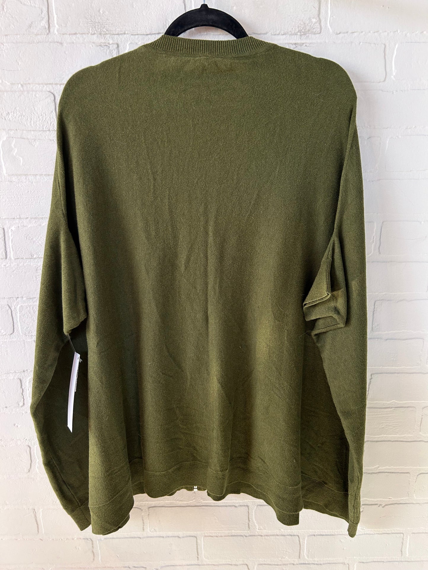 Sweater Cardigan By Gaiam In Green, Size: L