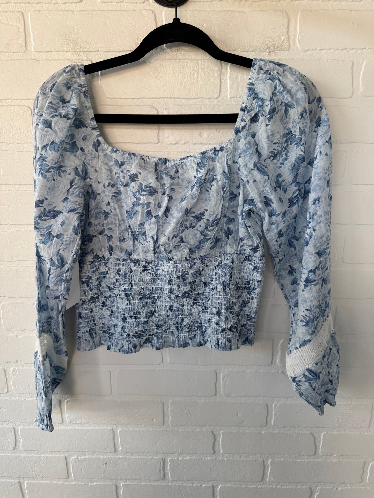 Top Long Sleeve By American Eagle In Blue, Size: S