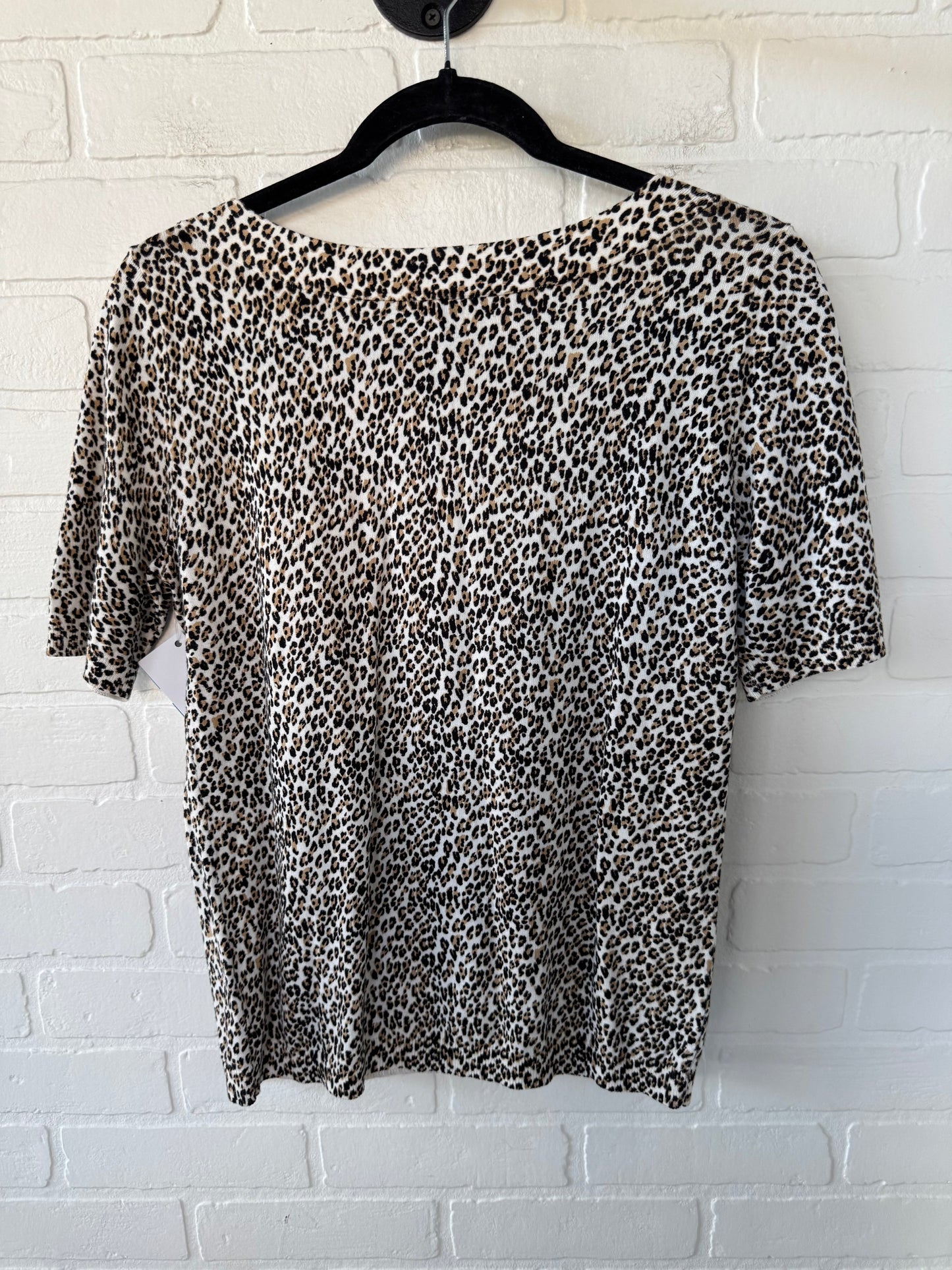 Sweater Short Sleeve By Talbots In Animal Print, Size: Sp