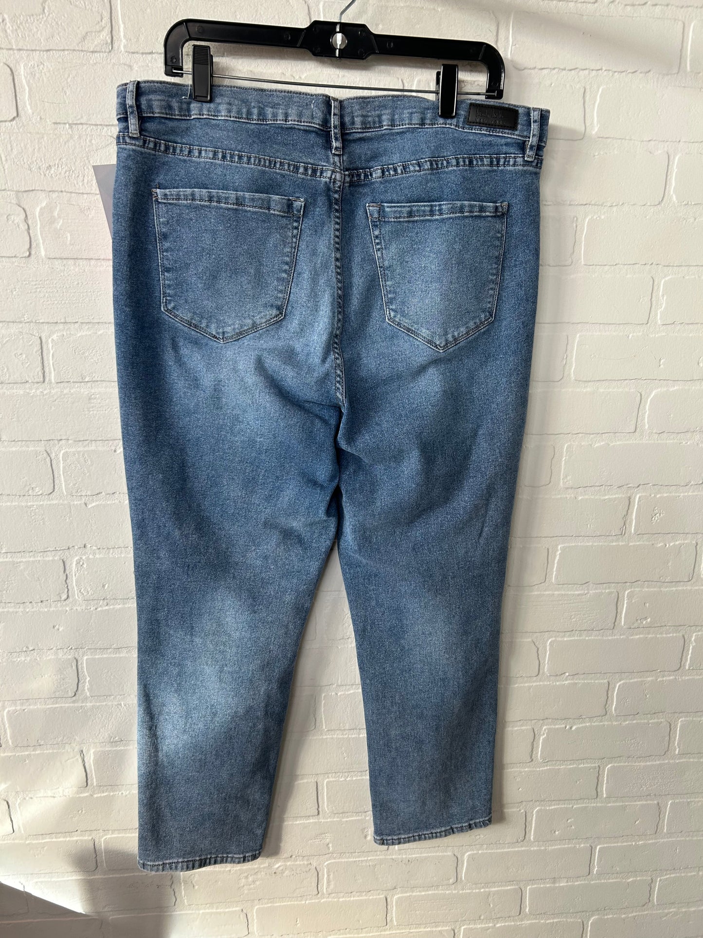 Jeans Cropped By Nicole By Nicole Miller In Blue Denim, Size: 16