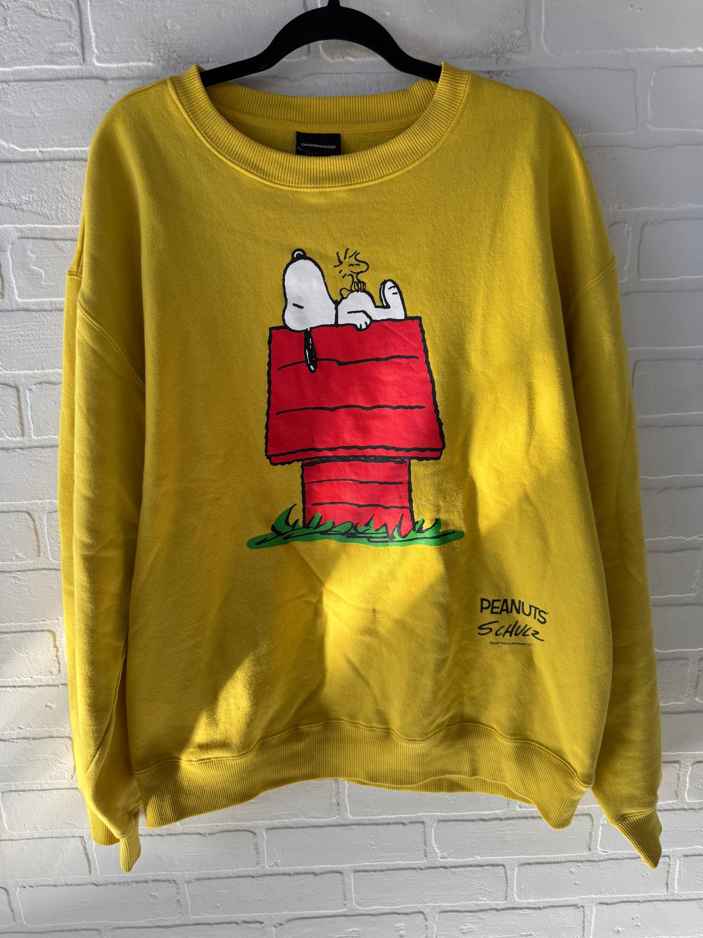 Sweatshirt Crewneck By dumbgood In Yellow, Size: L