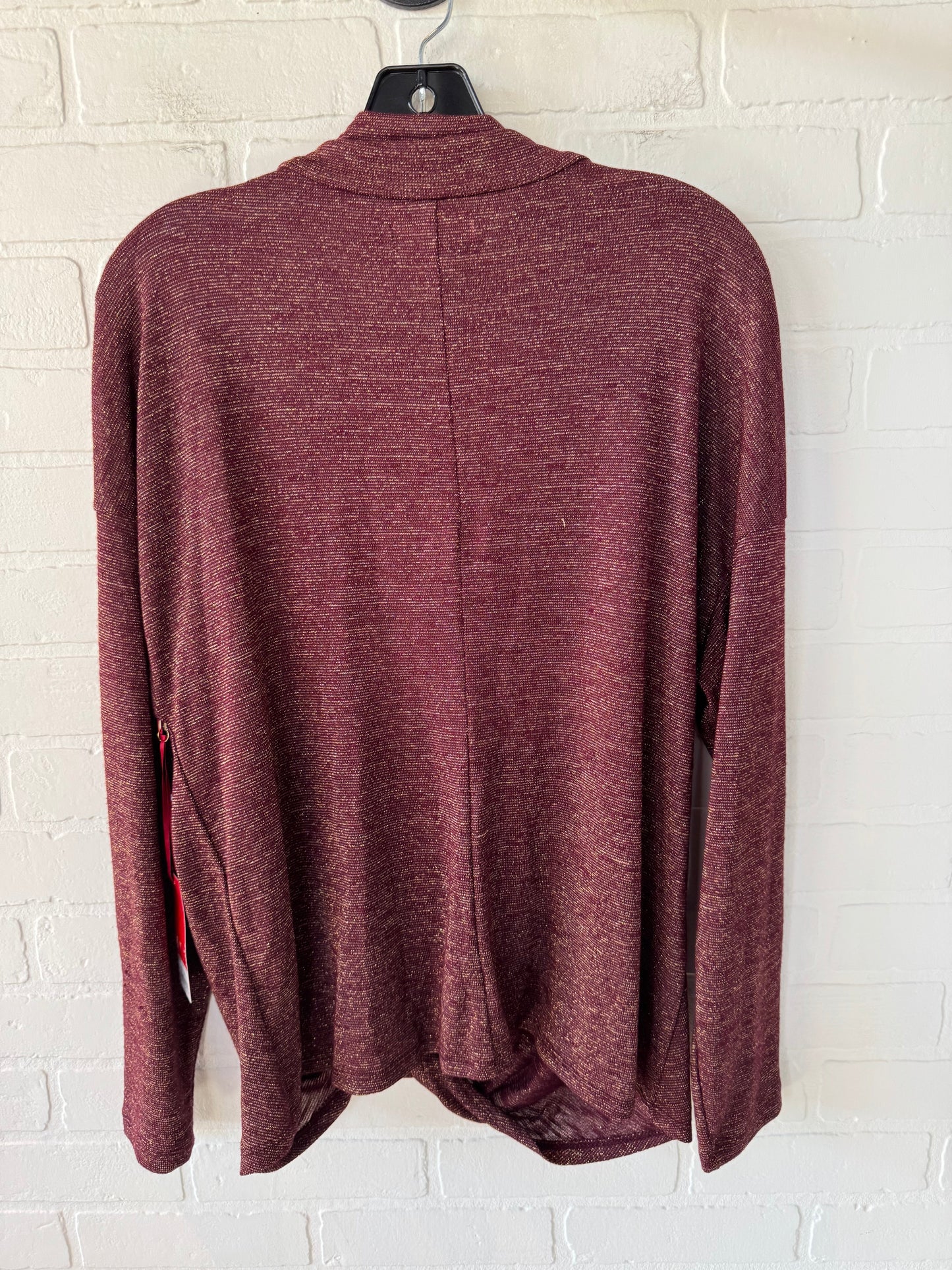 Top Long Sleeve By Jennifer Lopez In Red, Size: Xxl