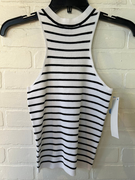 Top Sleeveless By Crescent In Black & White, Size: S