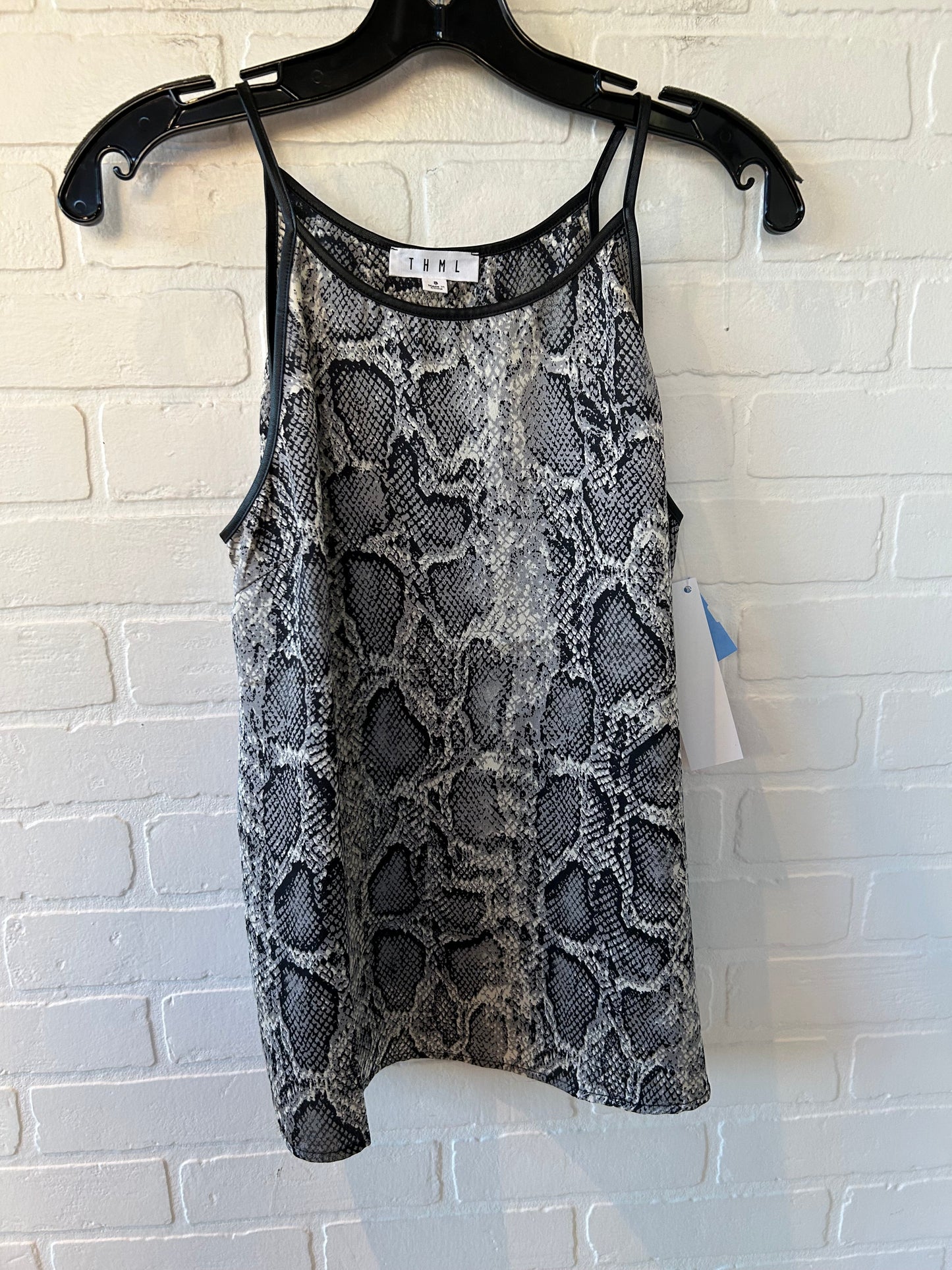 Top Sleeveless By Thml In Black & Grey, Size: S