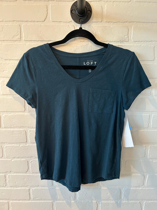 Top Short Sleeve Basic By Loft In Blue, Size: Sp