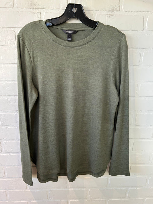 Top Long Sleeve By Banana Republic In Green, Size: M