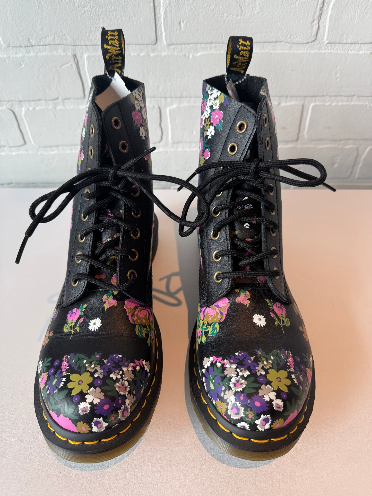 Boots Combat By Dr Martens In Black & Pink, Size: 10