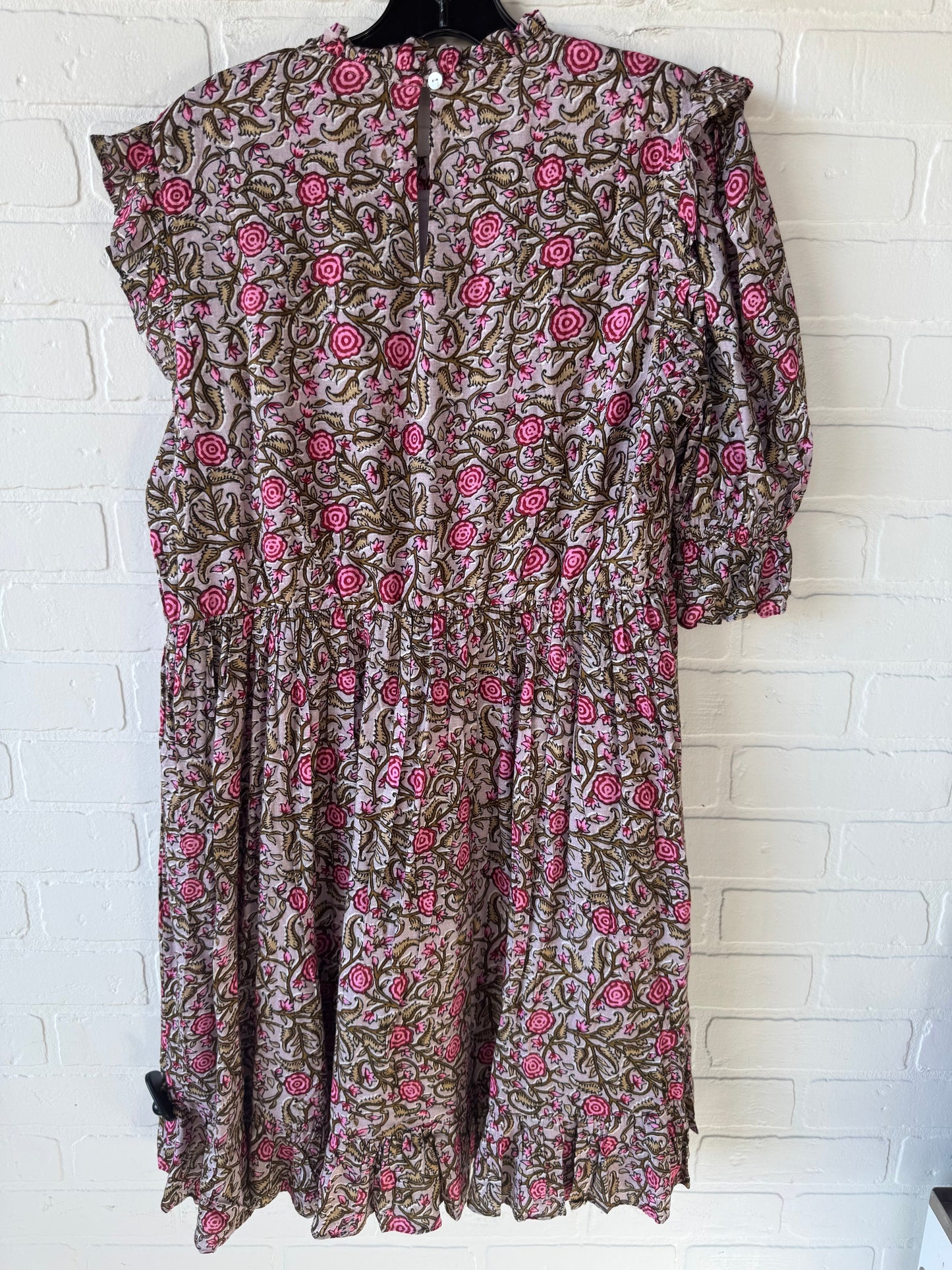 Dress Casual Short By Celina Moon In Brown & Pink, Size: Xl