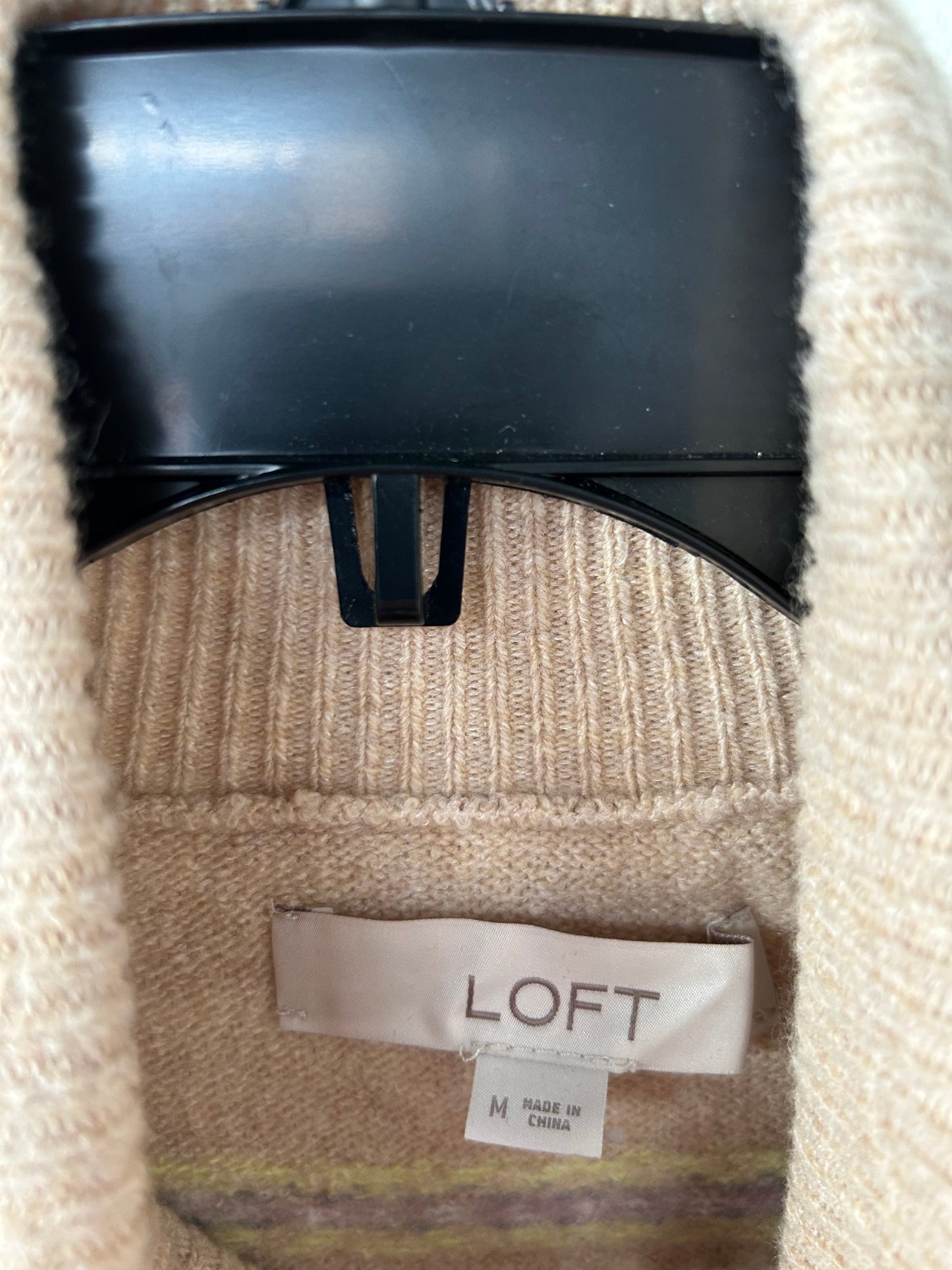 Sweater By Loft In Tan & Yellow, Size: M