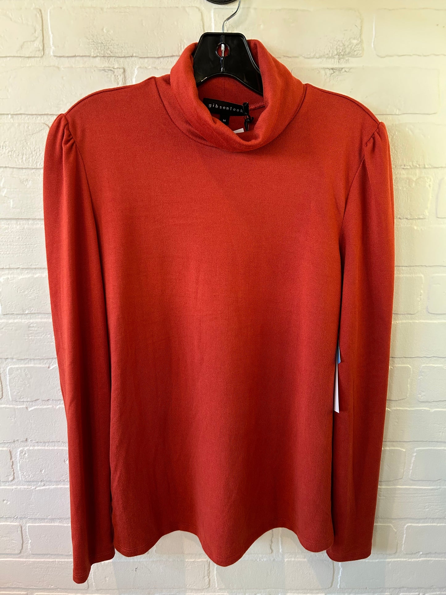 Top Long Sleeve By Gibson In Orange, Size: M