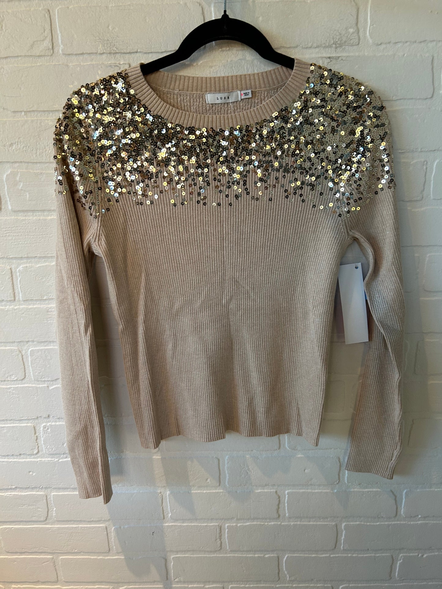 Sweater By Lush In Tan, Size: M