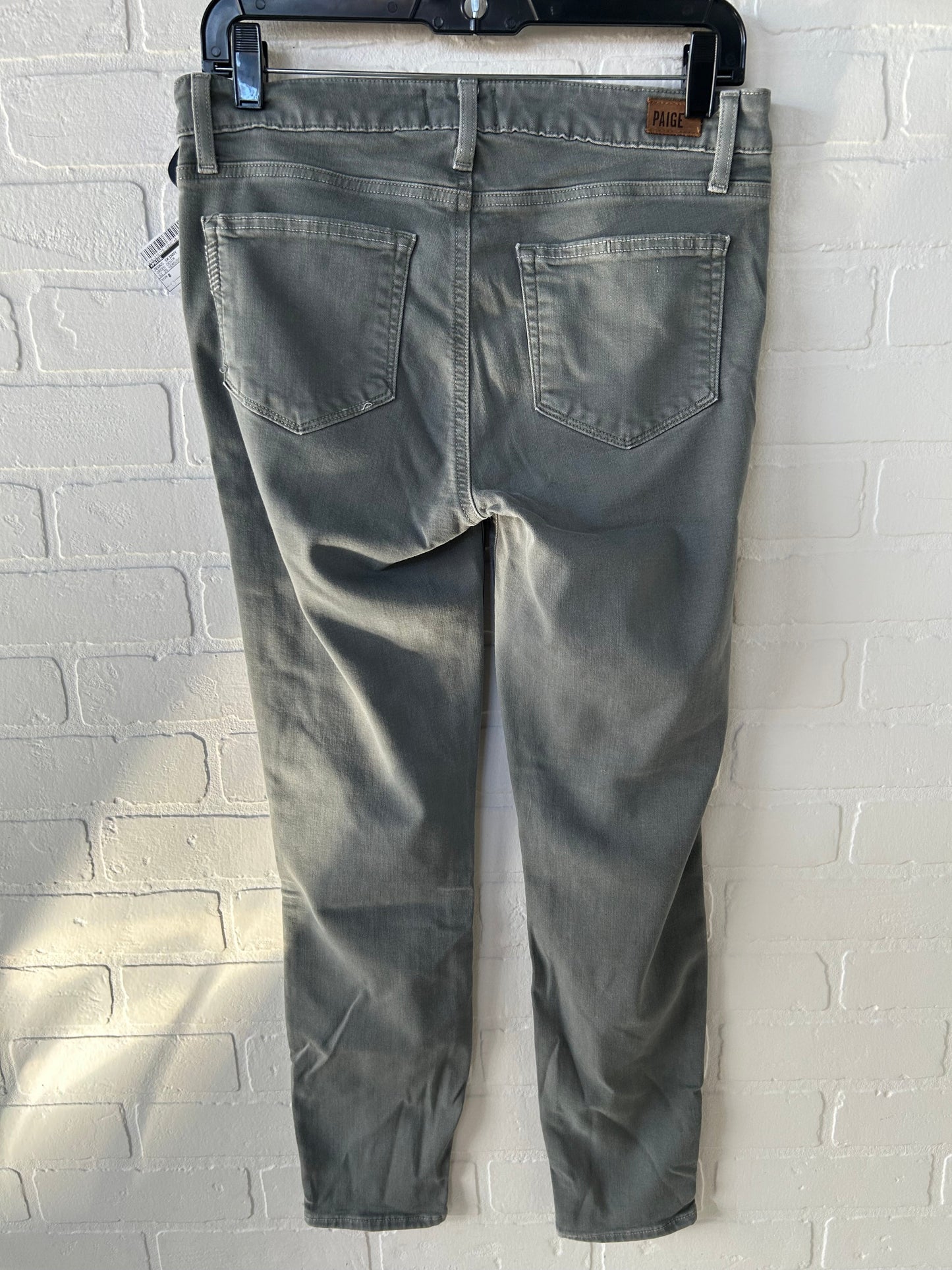 Jeans Skinny By Paige In Green Denim, Size: 8