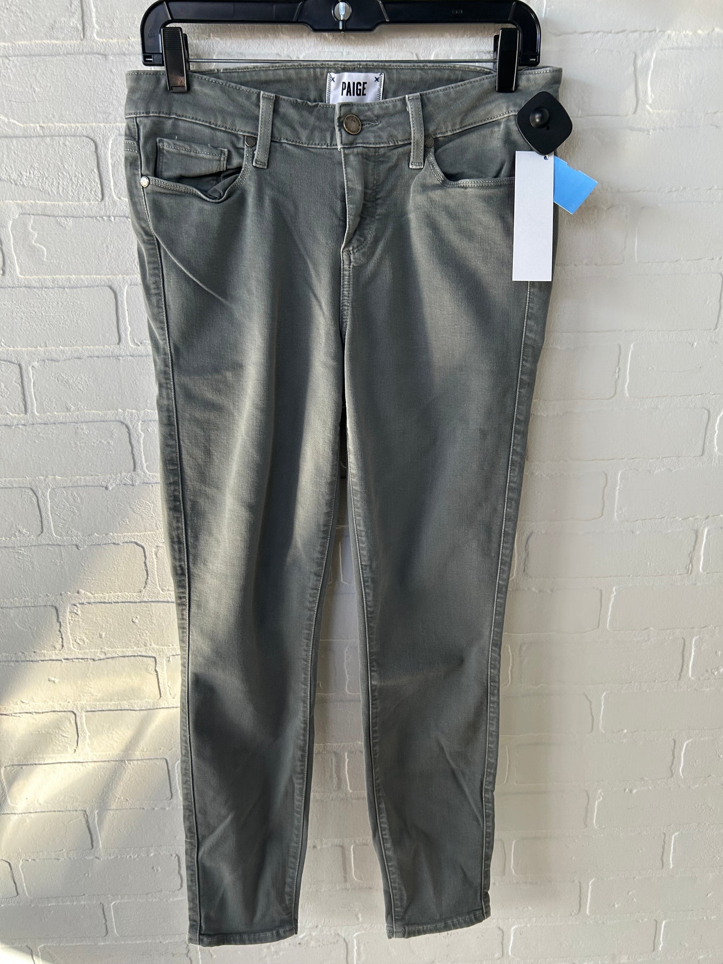 Jeans Skinny By Paige In Green Denim, Size: 8