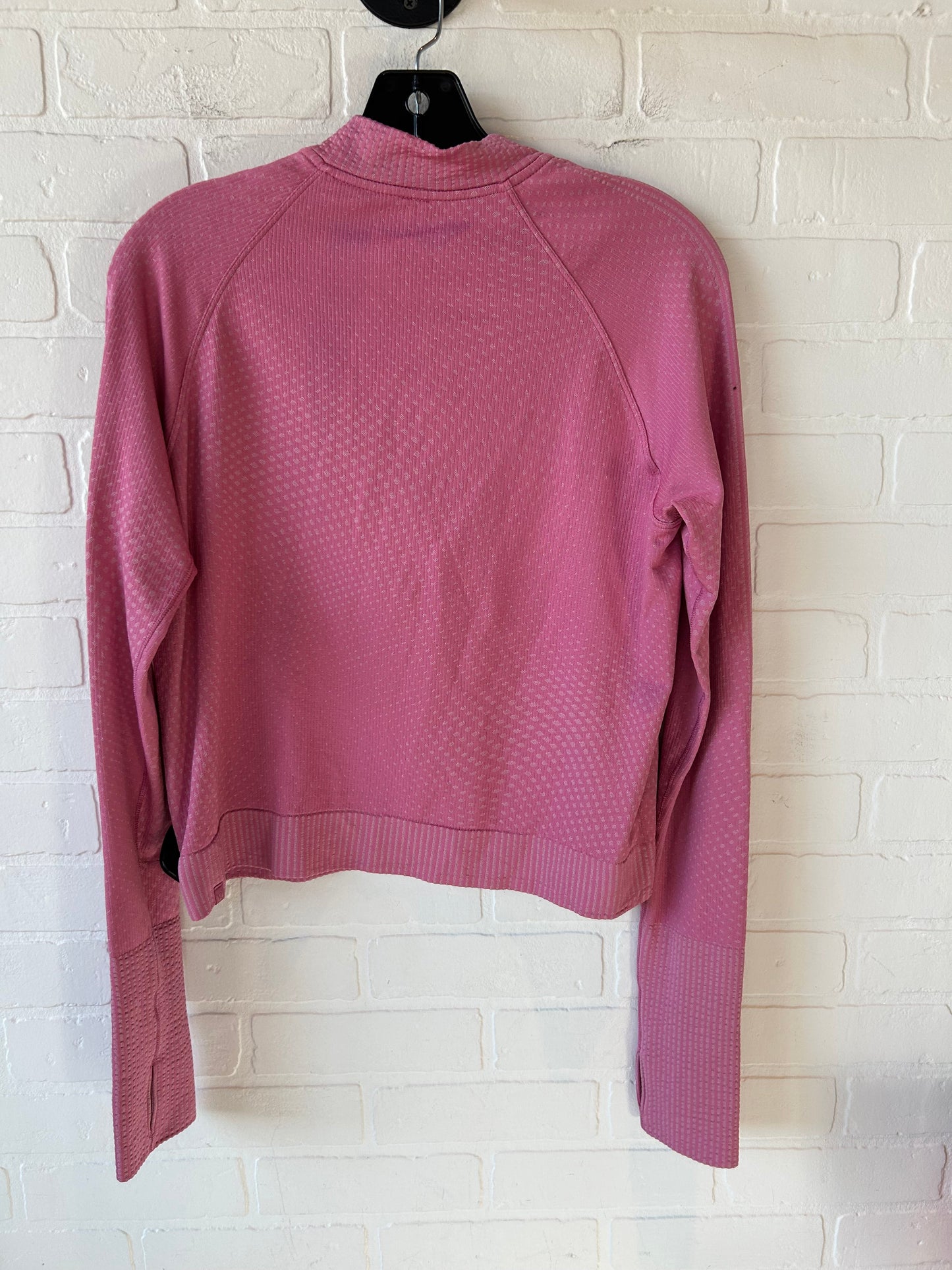 Athletic Top Long Sleeve Collar By Lululemon In Pink, Size: Xs