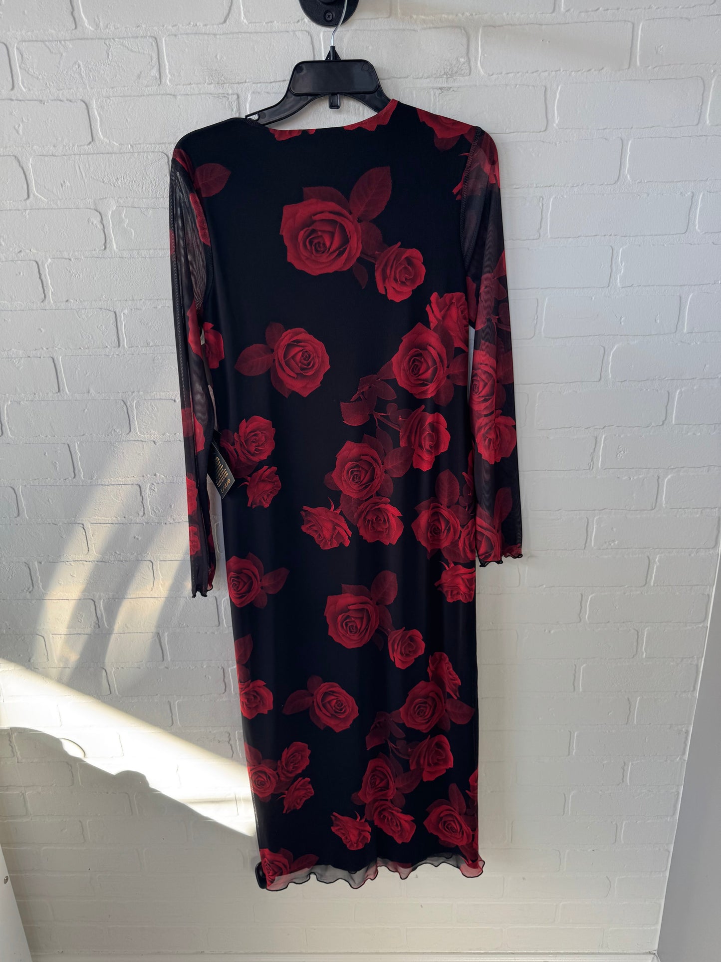 Dress Party Long By Bebe In Black & Red, Size: L