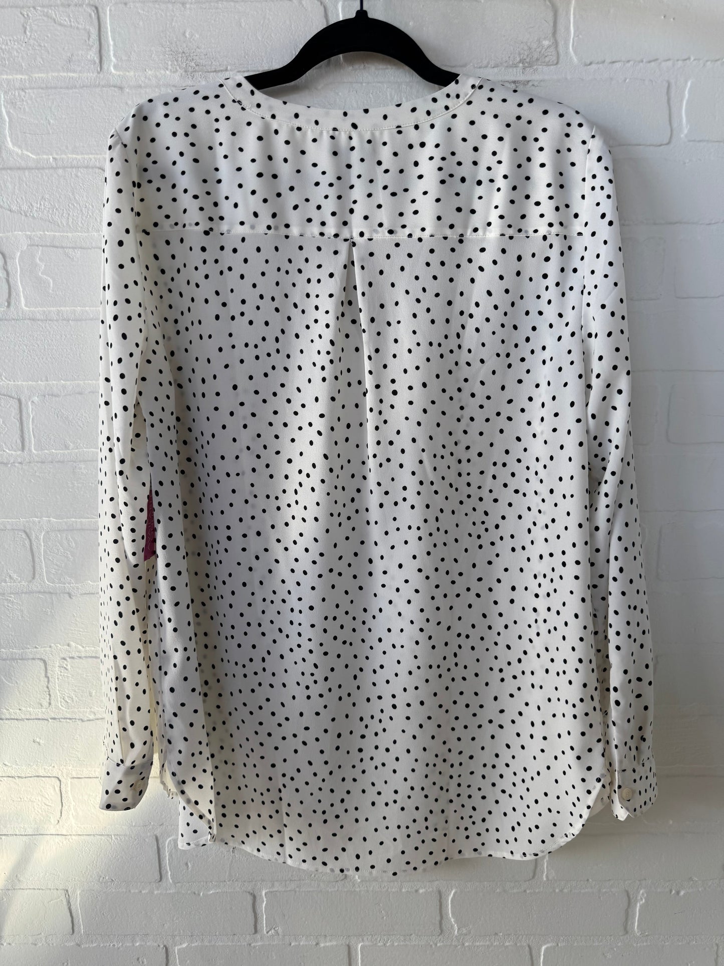 Top Long Sleeve By Talbots In Black & White, Size: L