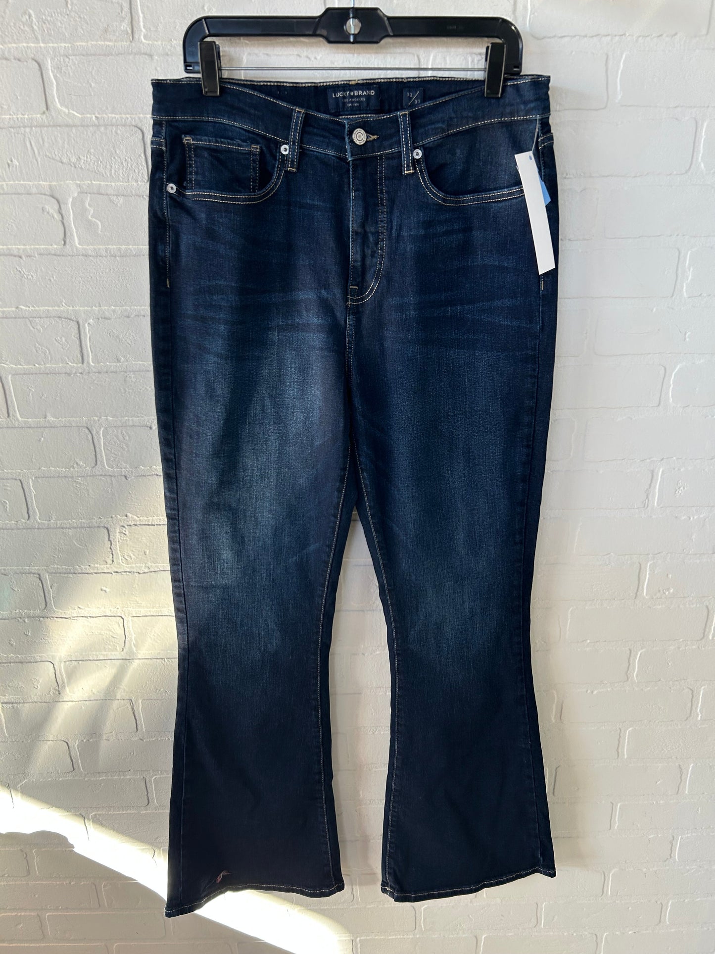 Jeans Flared By Lucky Brand In Blue Denim, Size: 12