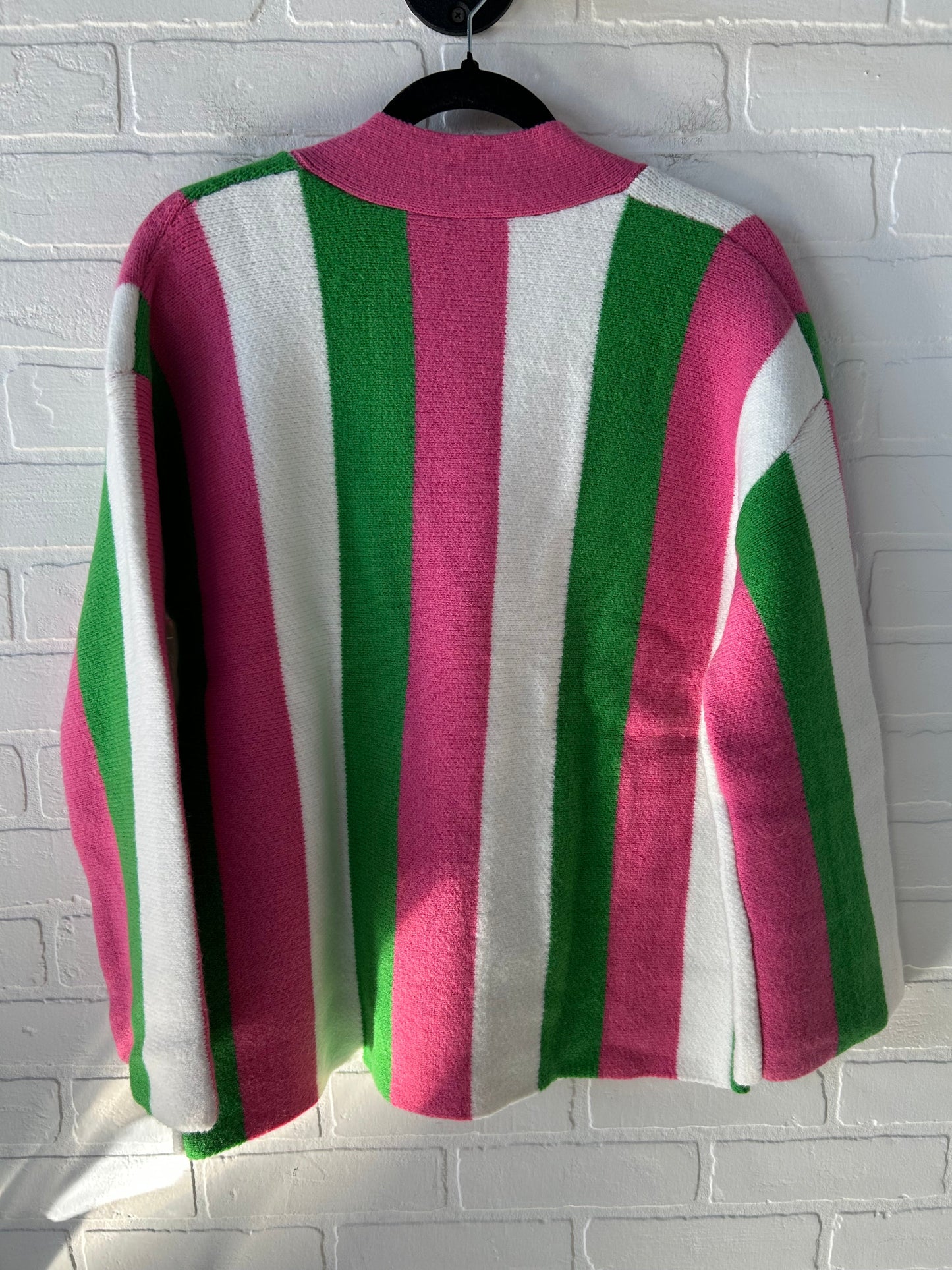 Sweater By SEASON 12 In Green & Pink, Size: S