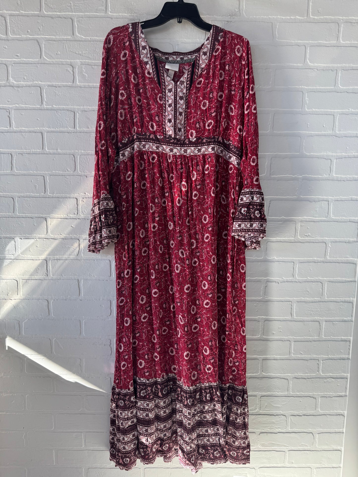 Dress Casual Maxi By Knox Rose In Red, Size: Xxl