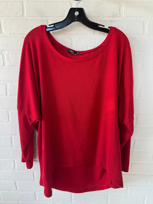 Top Long Sleeve By  UGET  In Red, Size: Xxl