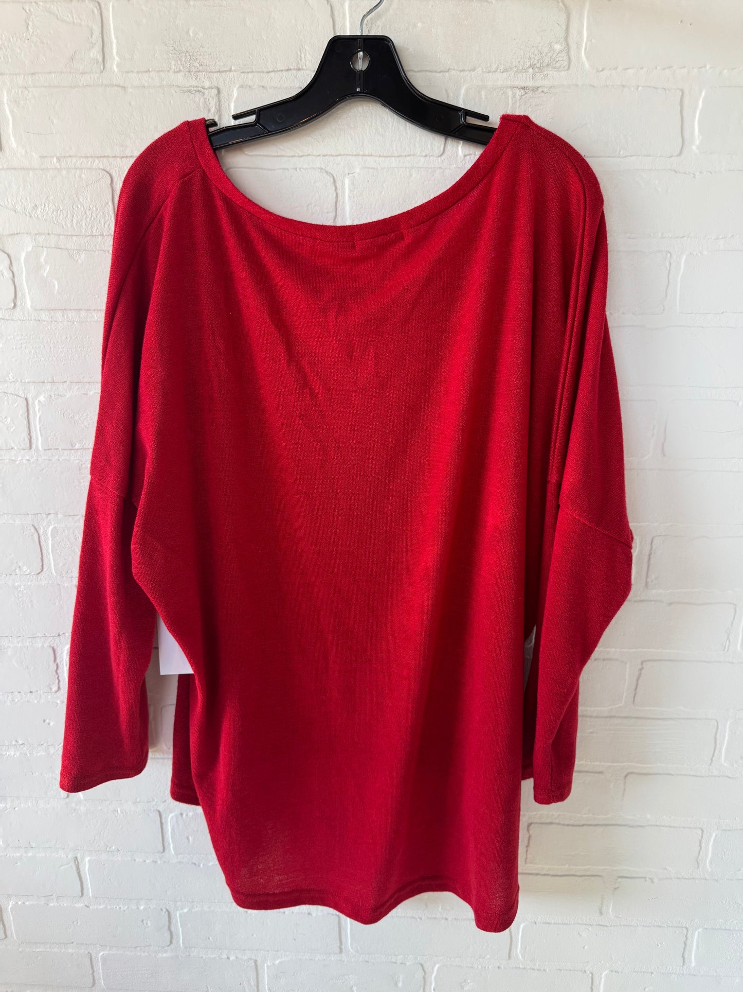 Top Long Sleeve By  UGET  In Red, Size: Xxl