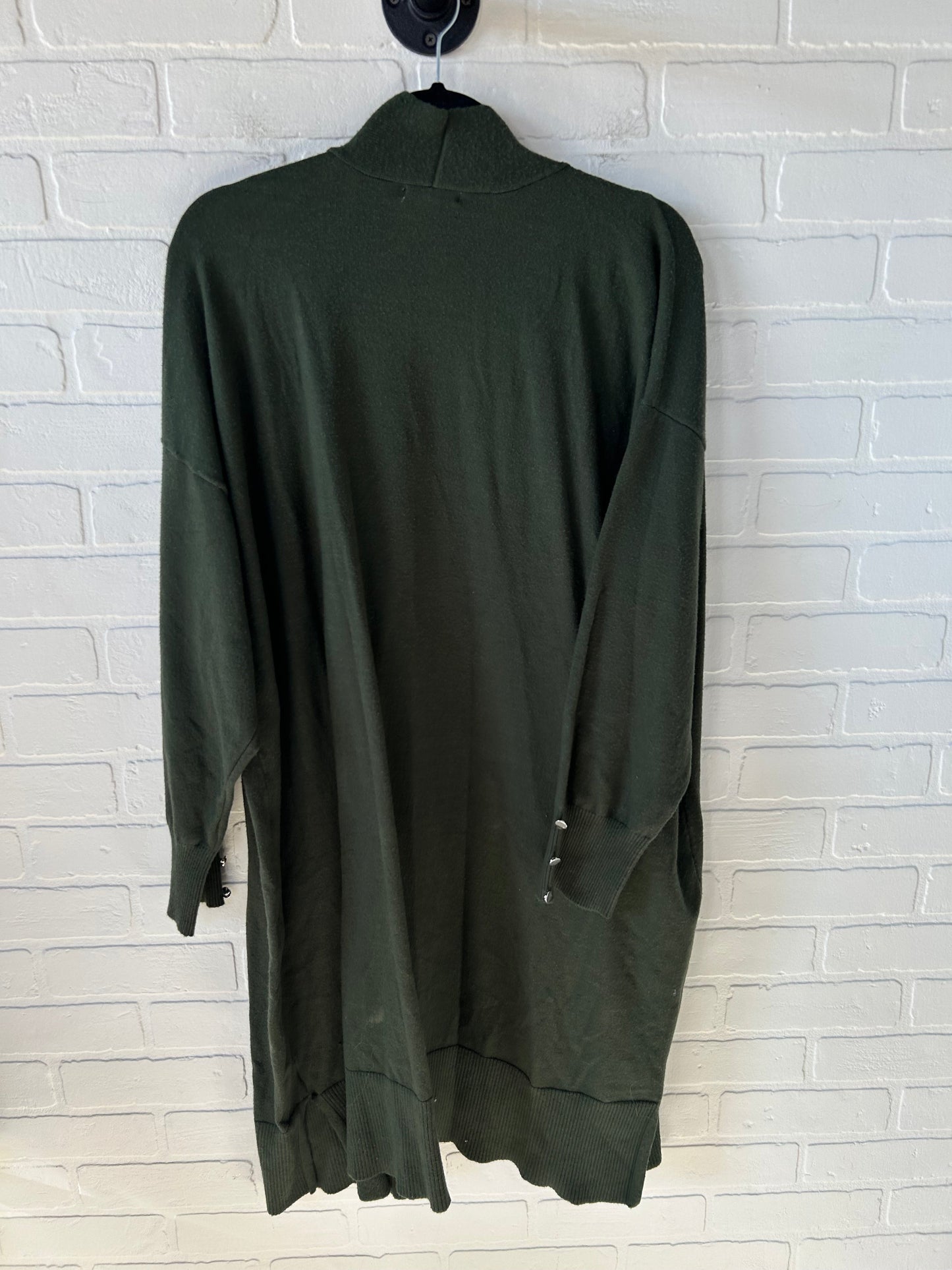 Sweater Cardigan By MARGEAUX & ELLIE In Green, Size: 3x