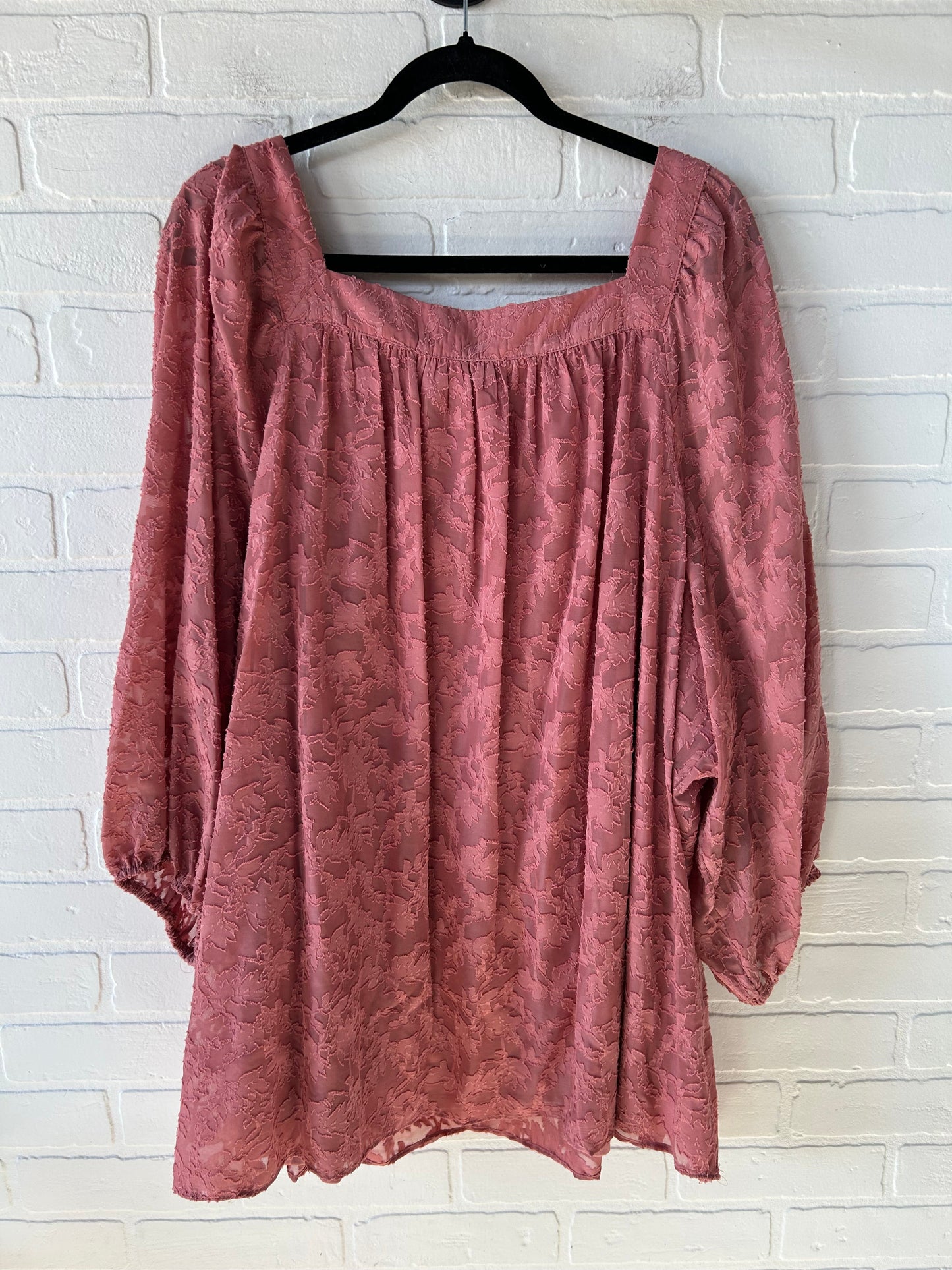 Top Long Sleeve By Lc Lauren Conrad In Pink, Size: 4x