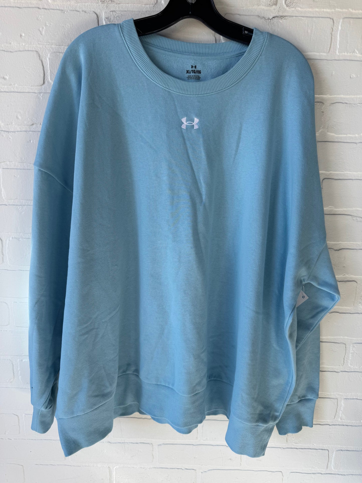 Athletic Sweatshirt Crewneck By Under Armour In Blue, Size: Xl