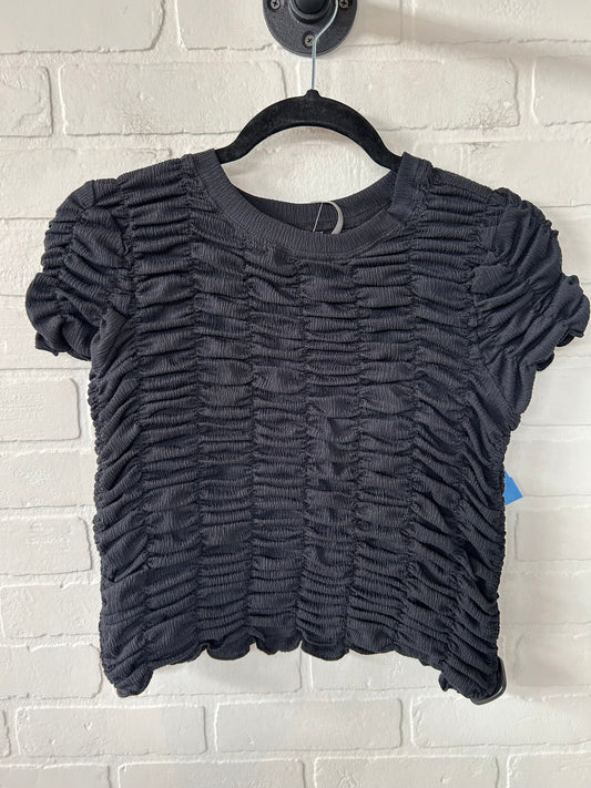 Top Short Sleeve By Anthropologie In Black, Size: S