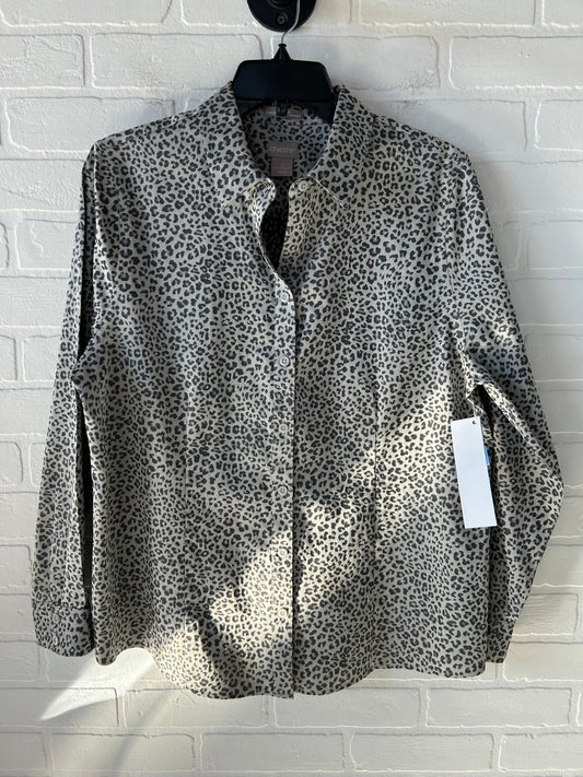 Top Long Sleeve By Chicos In Grey, Size: L